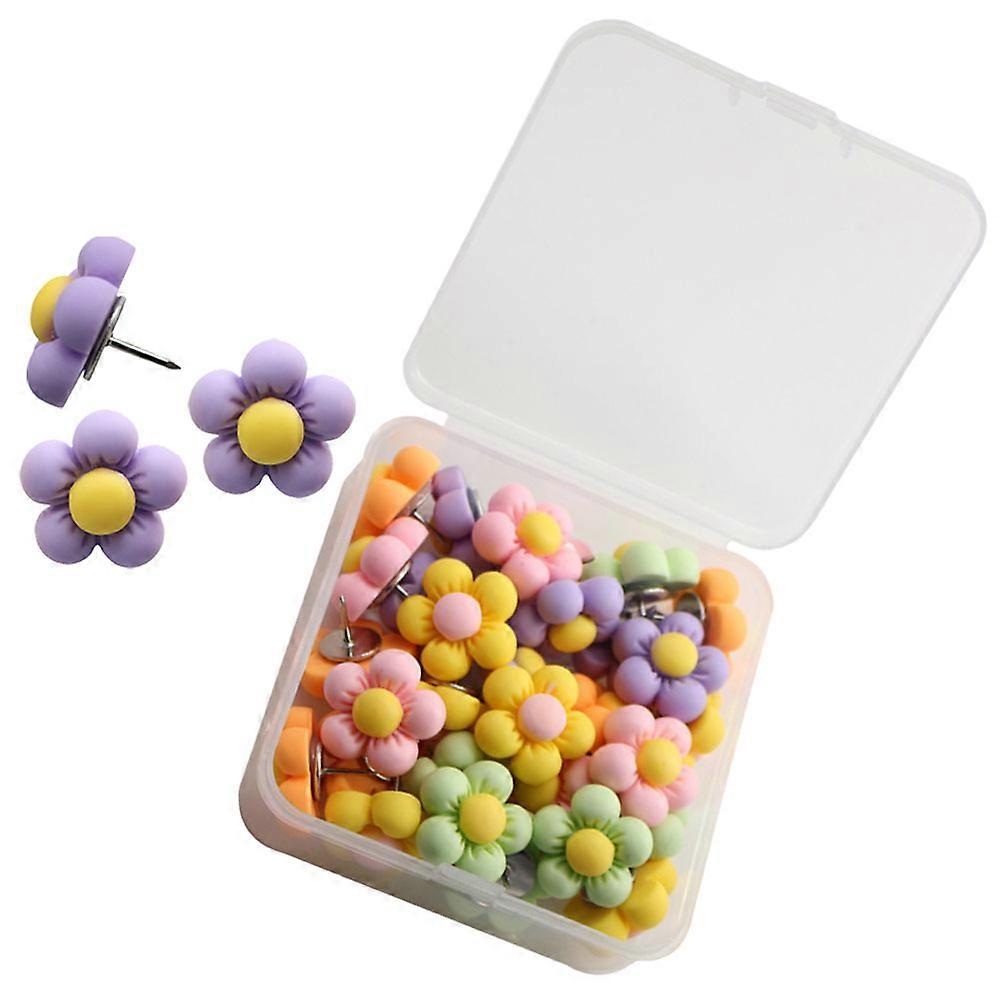 Metal Plastic Macaron Push Pin Multi Function Thumbtacks 30Pcs Daily Use