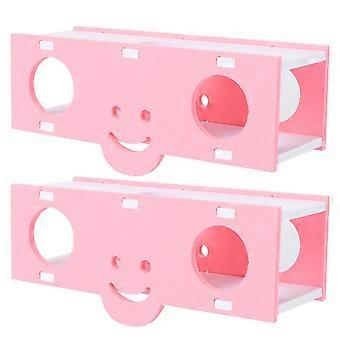 Jouet d'entraînement pour hamsters, lot de 6, rose, pour petits animaux, idéal pour l'escalade créative.