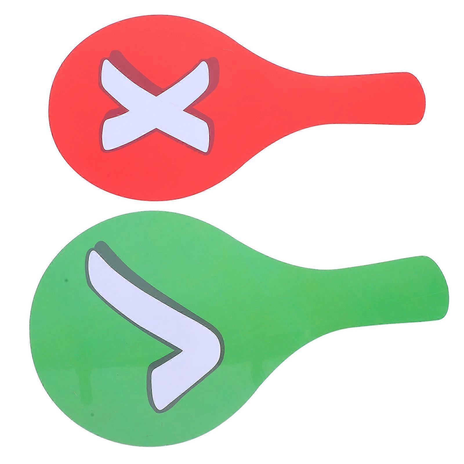 Plastic Classroom Voting Paddle for Quick Response 2Pcs Pack