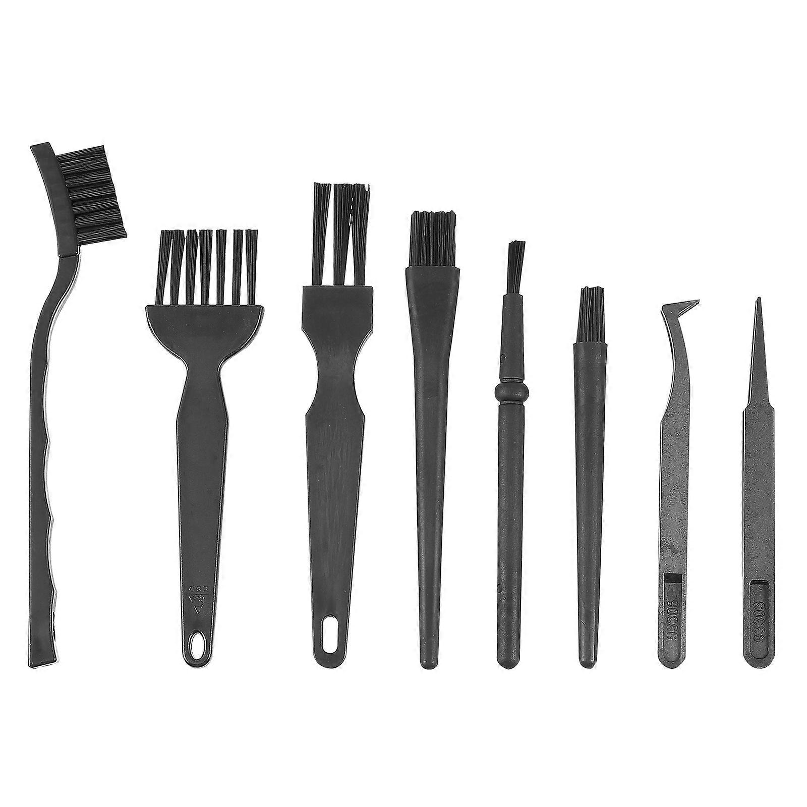 Black Keyboard Cleaning Brush Anti-Static Set for Computer 8Pcs