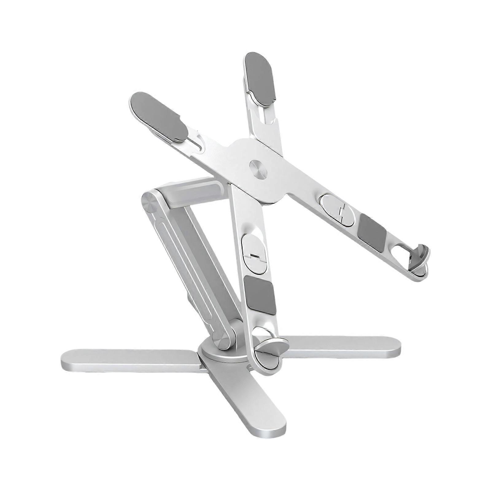 Foldable Height Increasing Stand Bracket With Rotating Design And Better Viewing Angle For Better Support  Silver