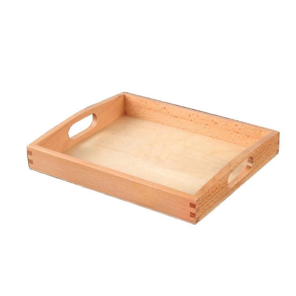 Wooden Tray Serving Box for Storage with Handle Practical Container