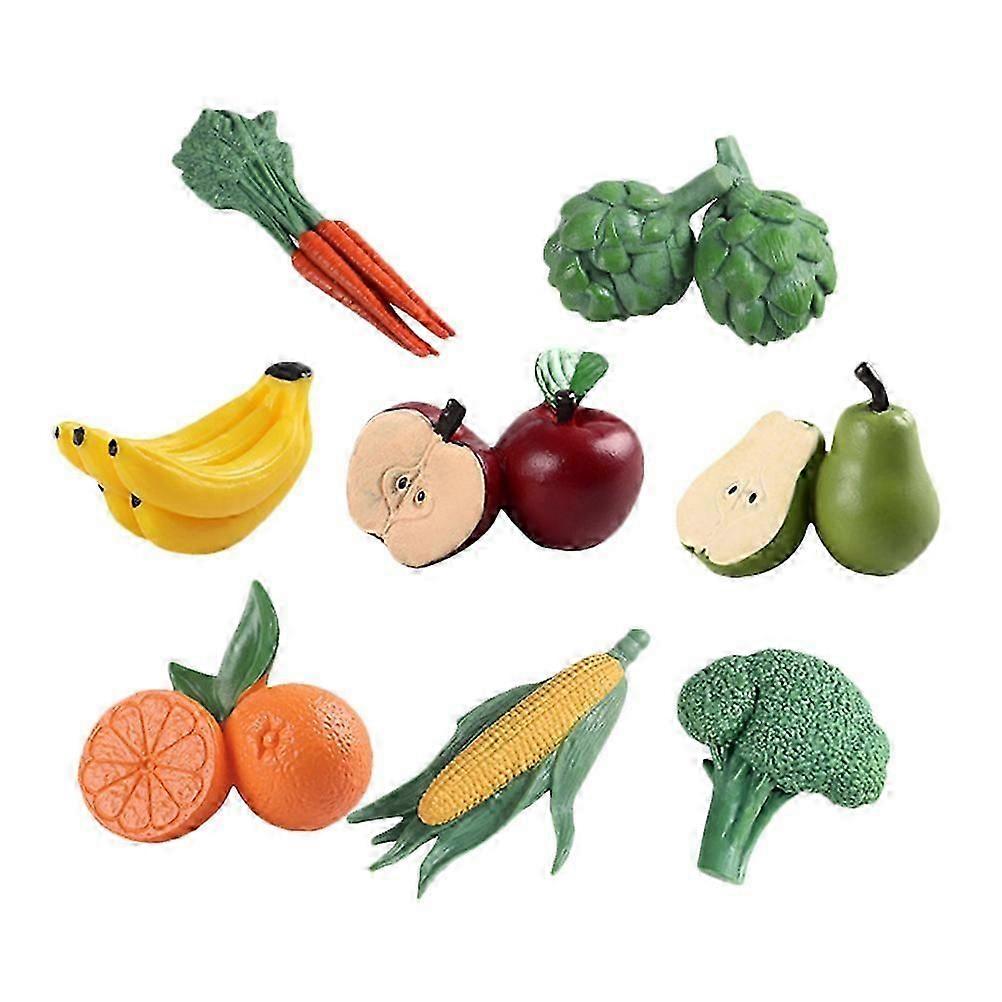 Vegetable Figurines Multipurpose Educational Exhibitions Assorted Color 8Pcs