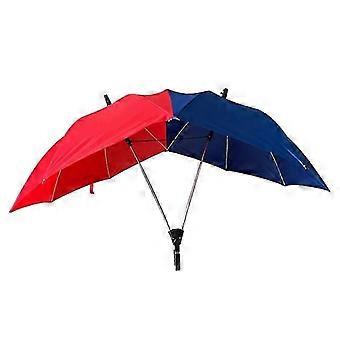 Couple Umbrella Waterproof Extra Large Long Handle Two-pole Windproof Sunshade Semi-automatic Men Wo