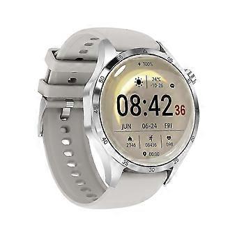 GPS Smartwatch with 366x366 HD TFT Display, NFC & Compass, Water-Resistant, White - Android & iOS