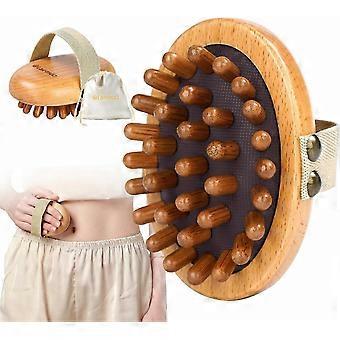 Houten massagetool voor buikvet, houten meridiaan lichaamsborstel voor cellulitis