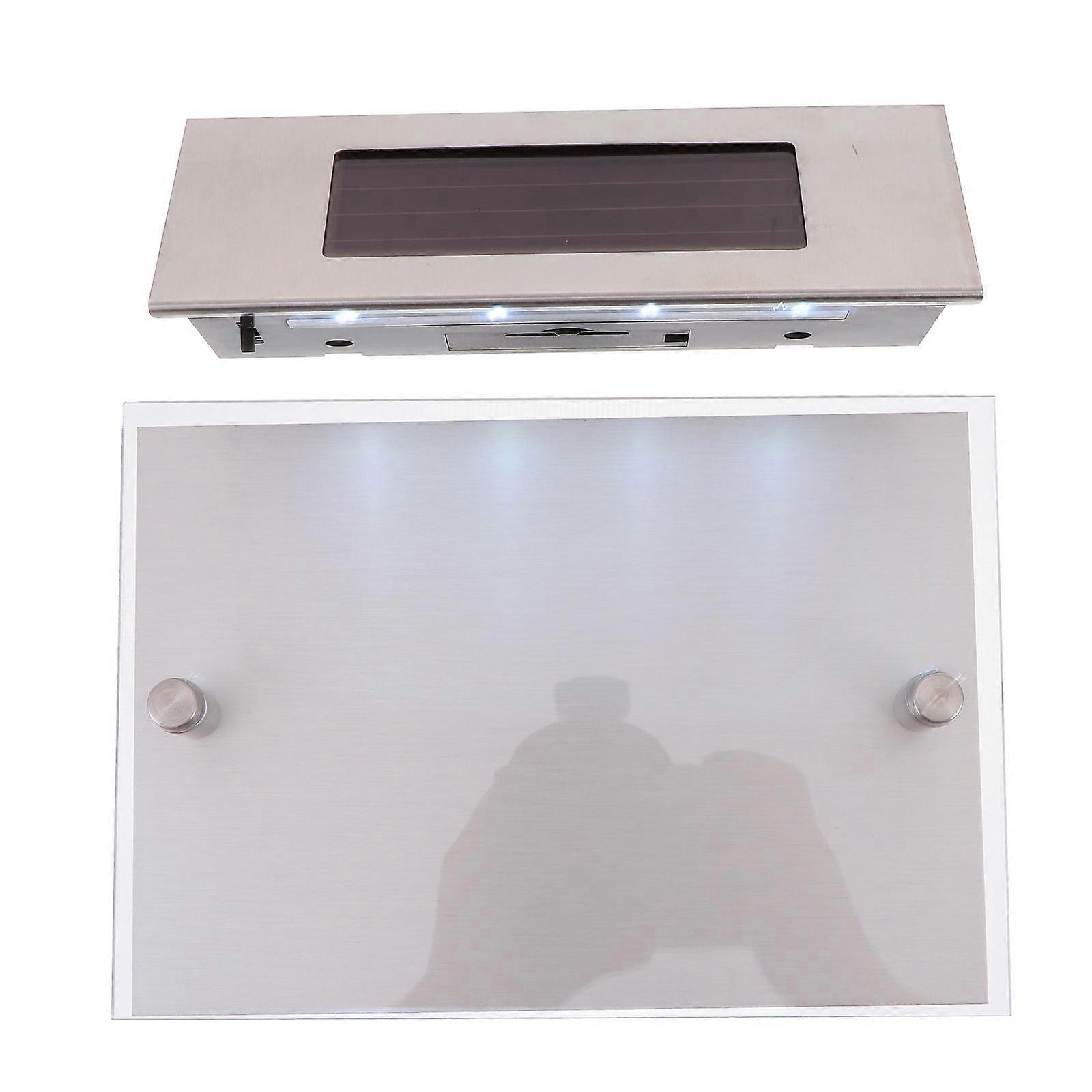 Solar Door Number Light with Light Control Function 1Pcs for Outdoor Use