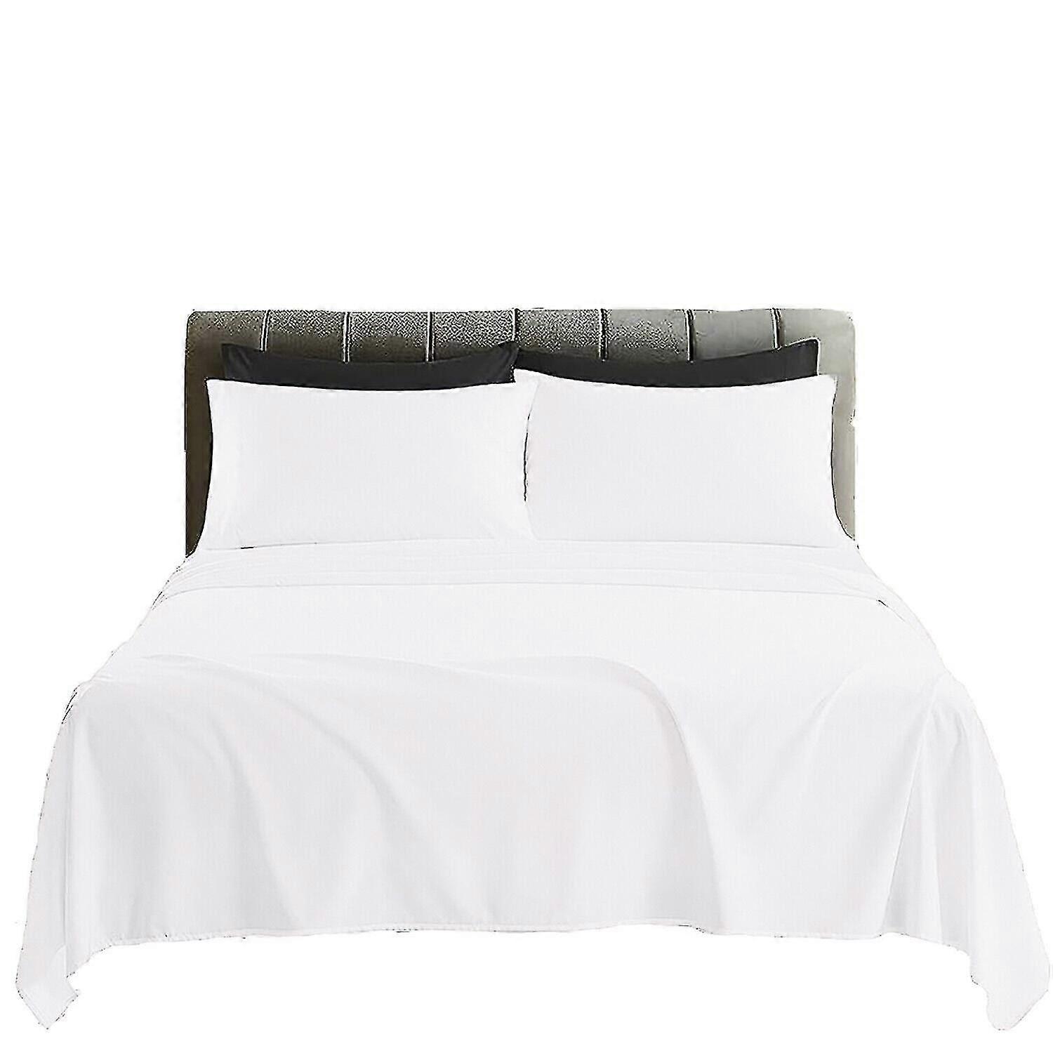 Flat Sheet Bed Sheets Poly Cotton Percale Single Double King Super King Size-Yvan