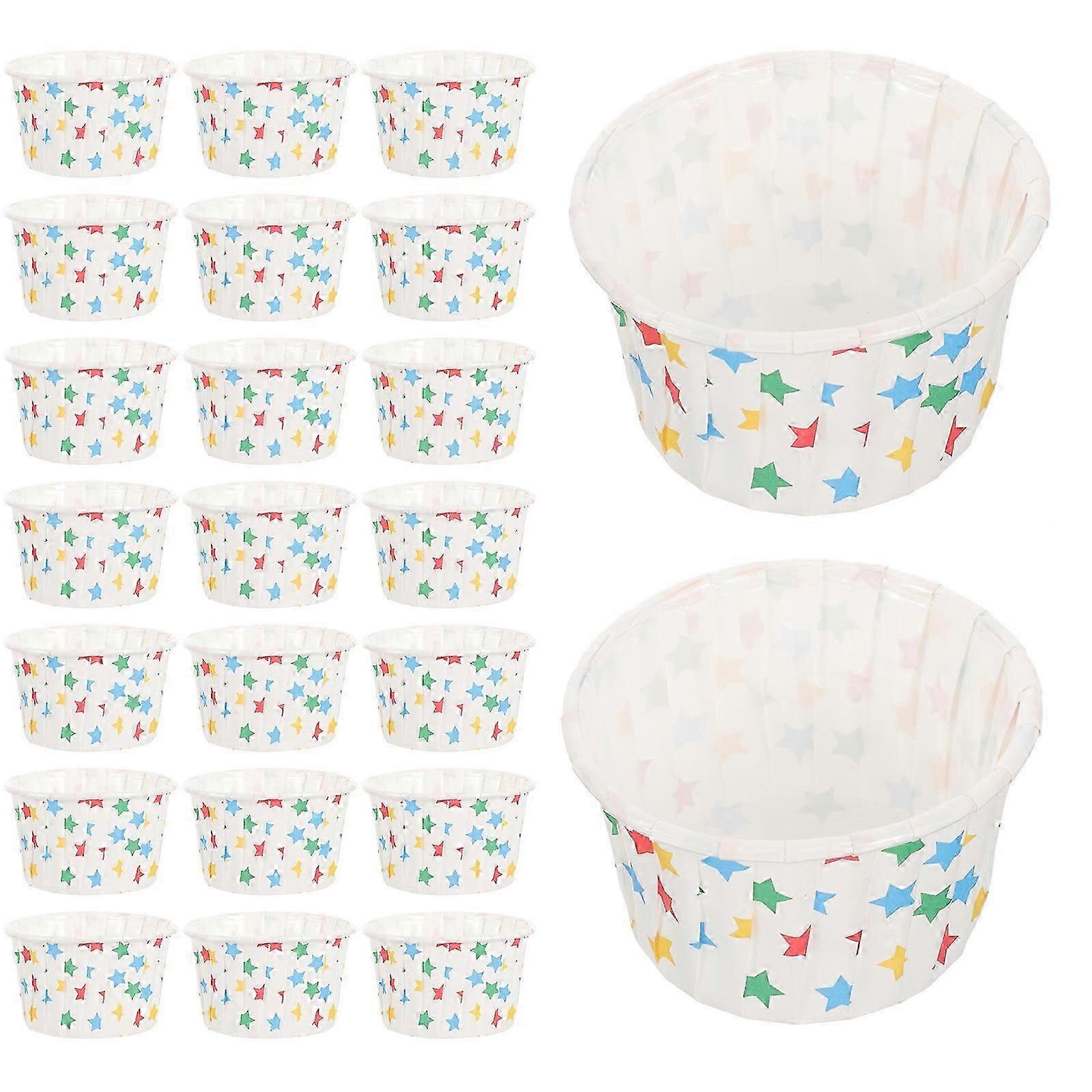 100pcs Multi function Cup For Camping Paper Ice Cream Cups Dessert