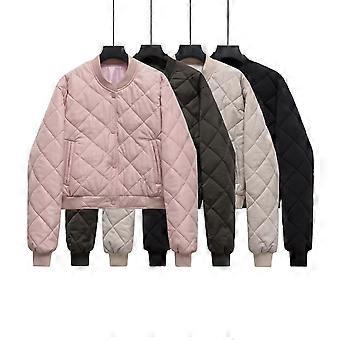 2023 Nieuwe mode effen kleur katoenen jas Casual kort bomberjack katoenen jas voor dames