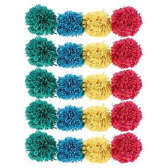 20pcs Yarn Dodgeball: 9cm Playground Kickball - Outdoor Physical Education Equipment Colorful Soft Ball For School Activities Preschool Party Game