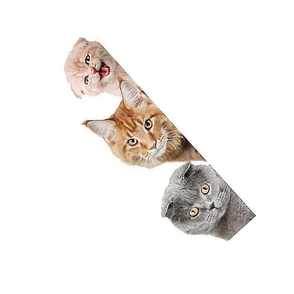 Simulation Cat Pattern Adhesive Wall Stickers, 2Pcs