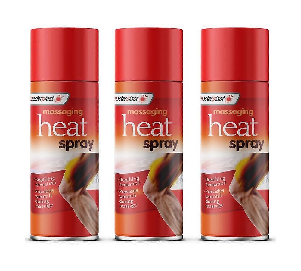 Masterplast Massaging Heat Spray 125ml (3 Pack)