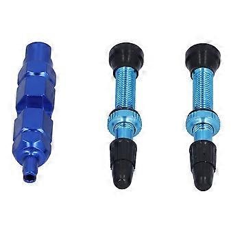 1.6in tubeless ventiel Frans type messing afneembaar voor racefietsen mountainbikes blauw