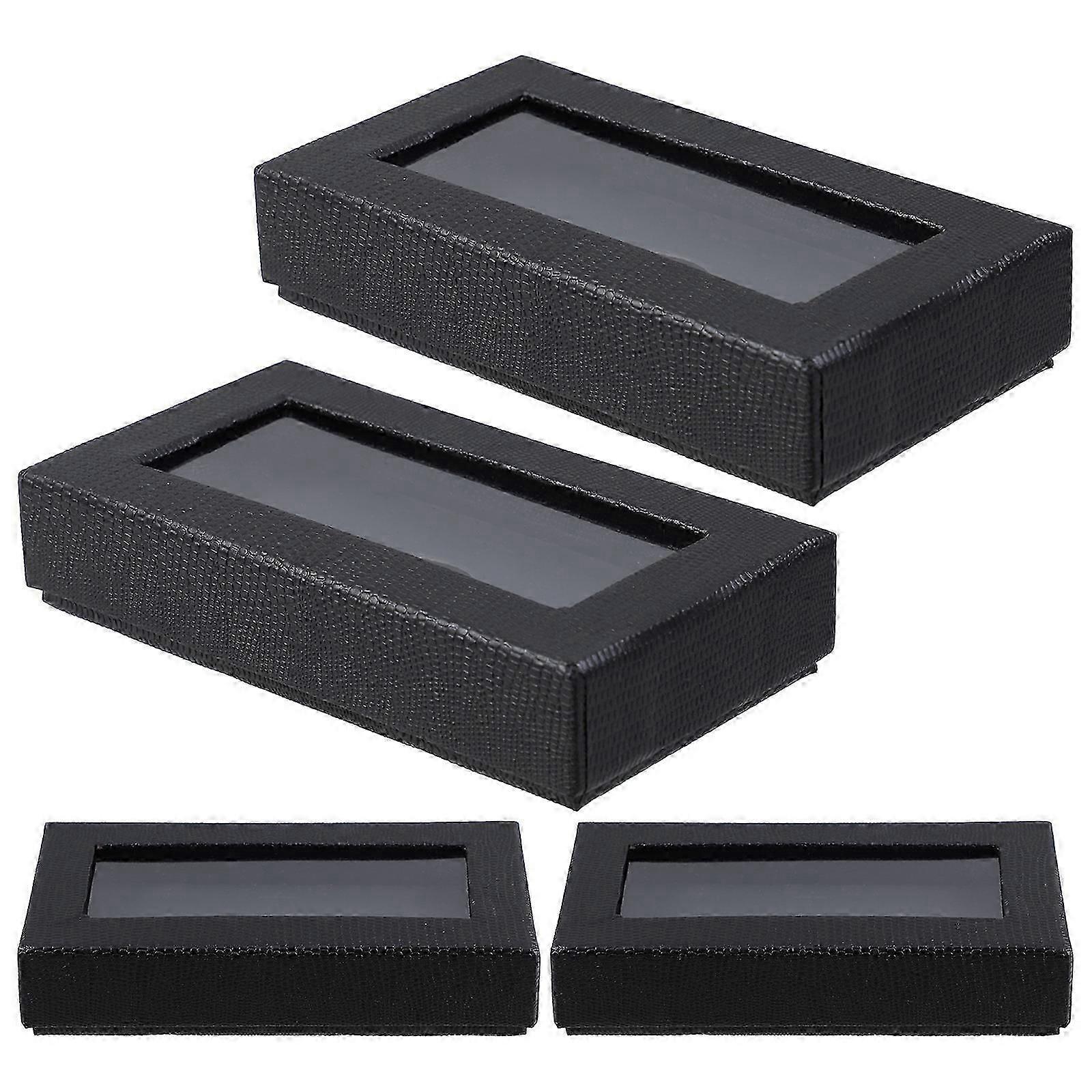 Bow Tie Boxes PVC Paper Packaging Box for Men with Window 8Pcs