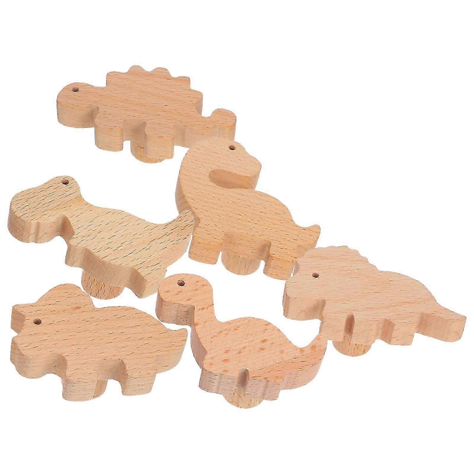 Cute Cabinet Pulls Beech Wood Knobs for Childrens Room Decor 6 Set
