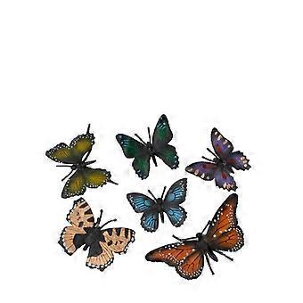 6Pcs Realistic Butterfly Figurines Set, Lifelike PVC Butterfly Models, Educational Insect Figures for Kids, Decorative Insects for Sand Table, Garden,