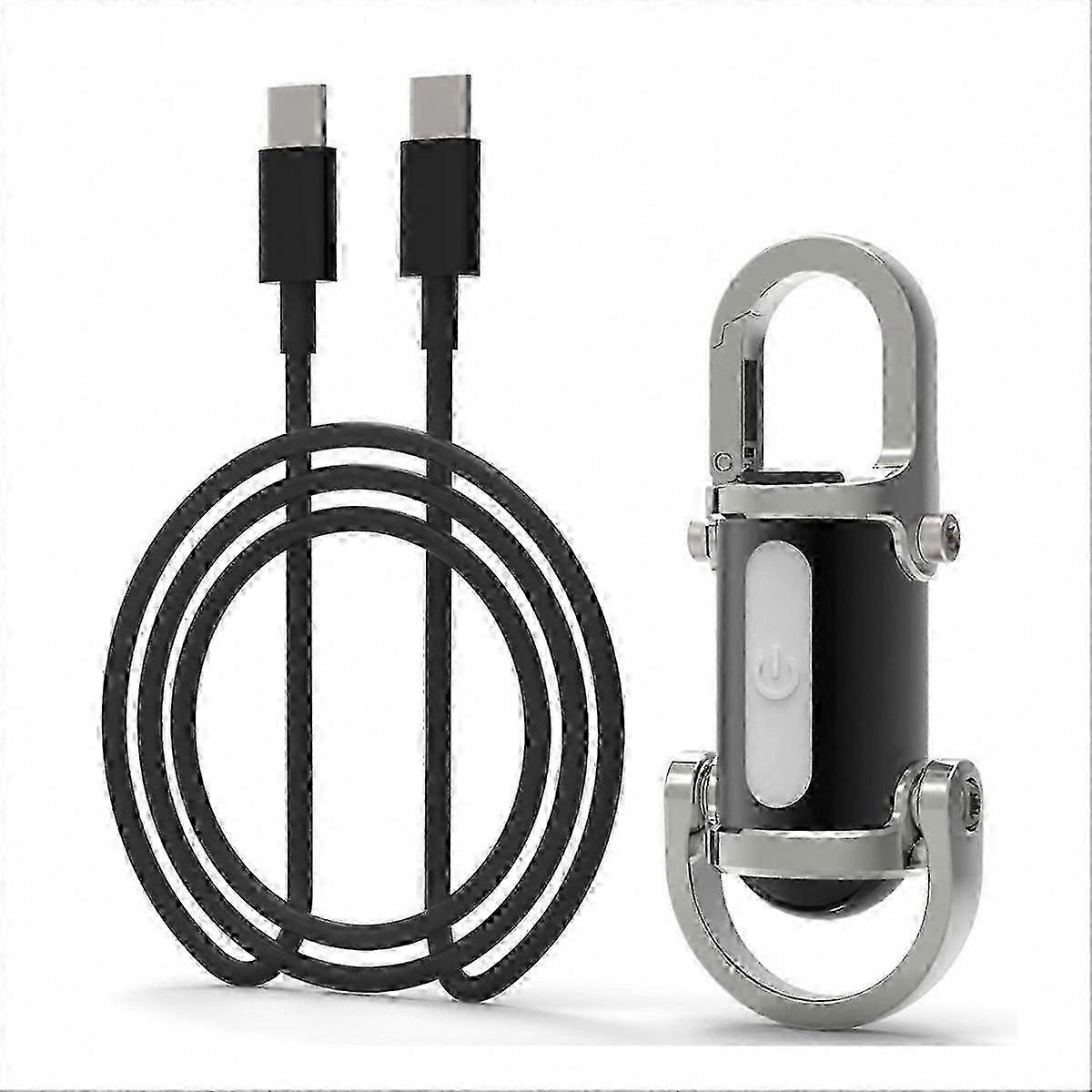 Waterproof Keychain Flashlight, Mini LED Flashlight Silver-Black