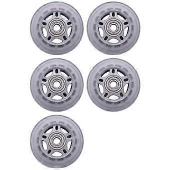 5X Skating Shoes 608ZZ Bearing Inline Skate Wheel Clear Gray