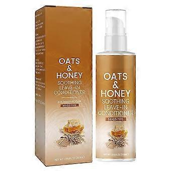 Avena Miel Acondicionador Calmante sin Enjuague Reparar Frizz Dañar Cabello Hidratante Solución Capilar