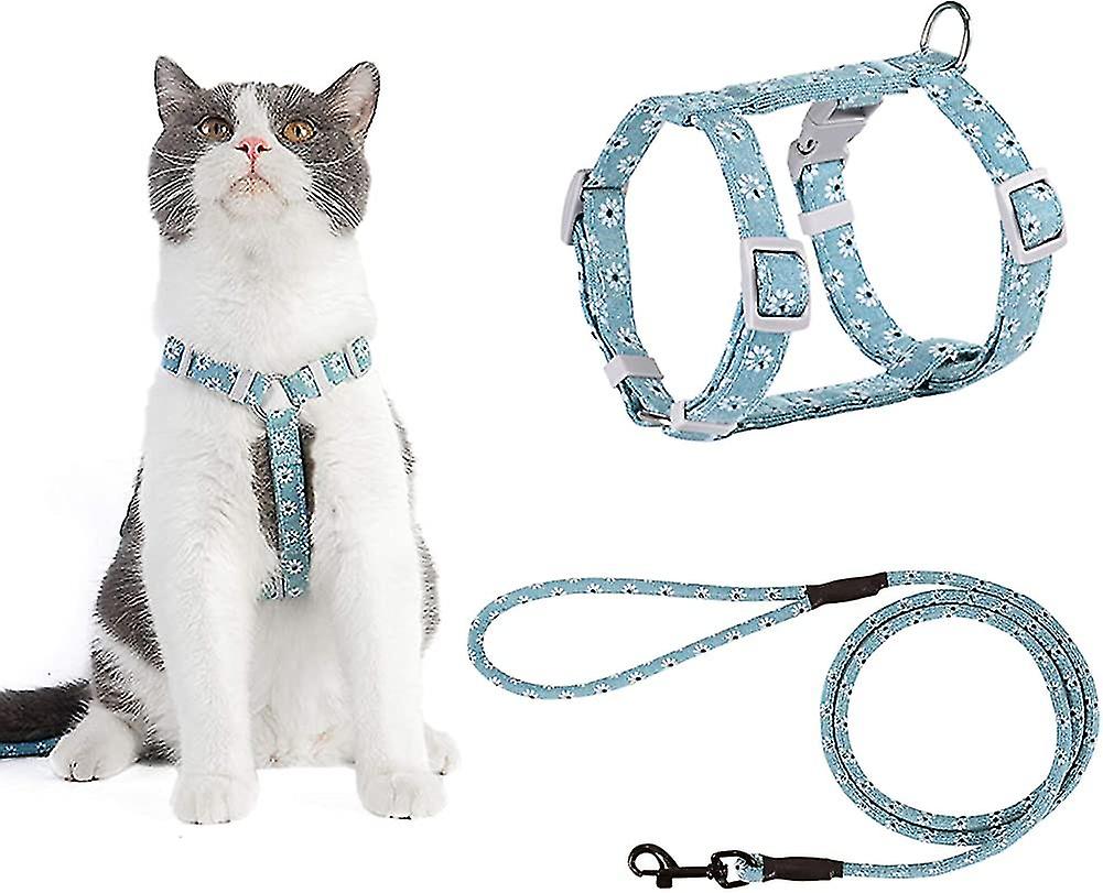 140cm Flower Pattern Cat Harness With Leash Cat Leash With Harness For Cats