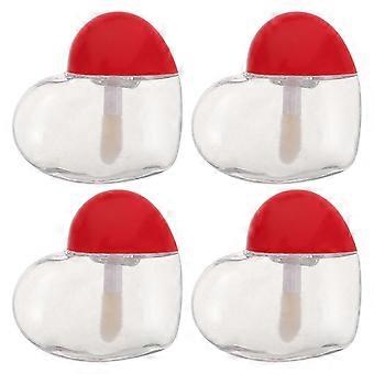 4pcs DIY Lip Gloss Containers, Refillable Cosmetic Jars, Compatible with Lipstick Making Supplies