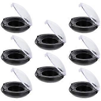 Plastic Eyeshadow Sub Storage Boxes for Makeup Organizer 8Pcs Black