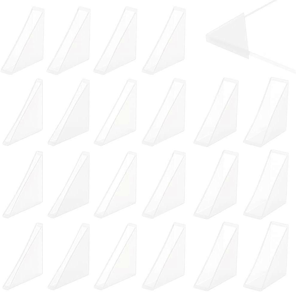 60PCs 6 size Triangle Protector transparent White Plastic Corner Guards cover proof Edge Protector for Picture Frame