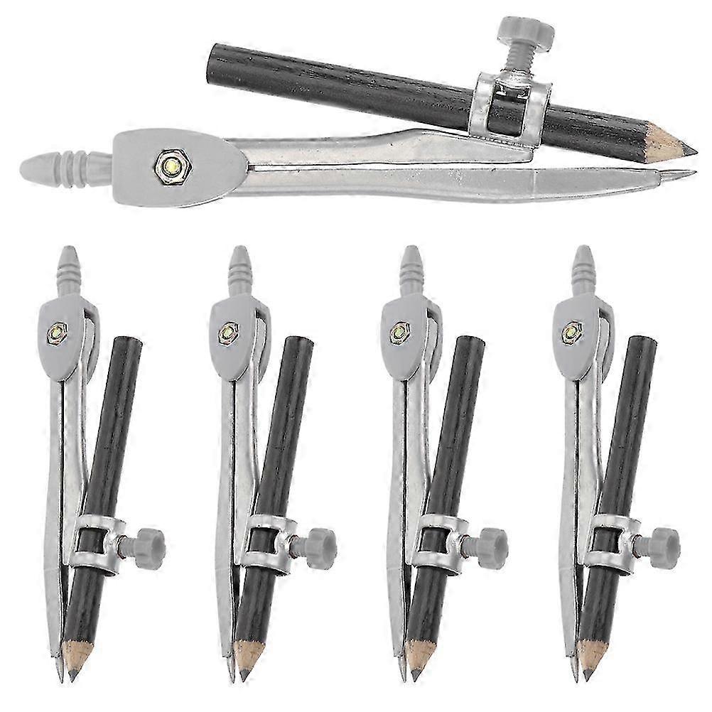 5Pcs Math Compass Drafting Tools Geometry Circle Drawing Compass for School