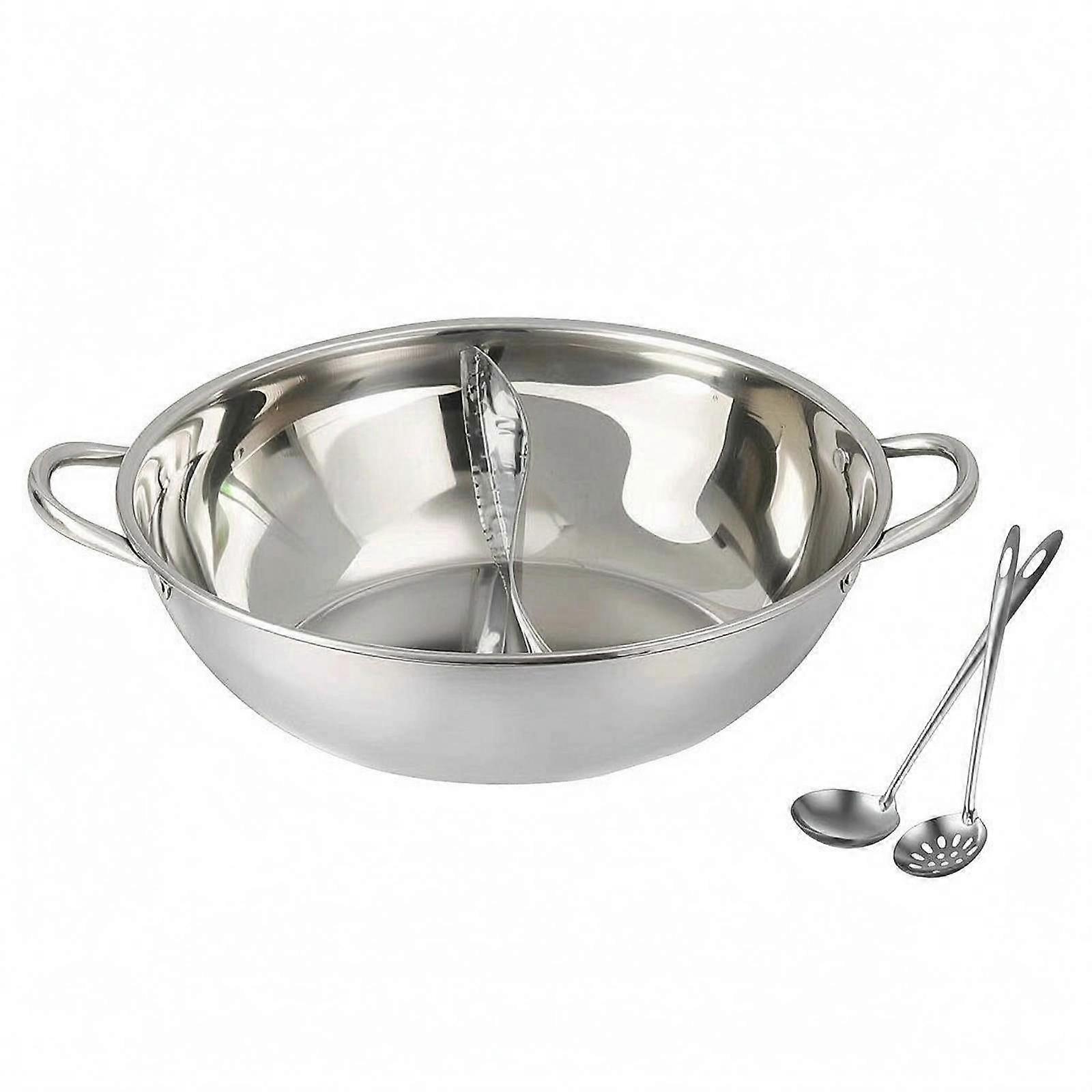 Split Hot Pot Induction Compatible Yin Split-Broth Pot Thickened Cookware