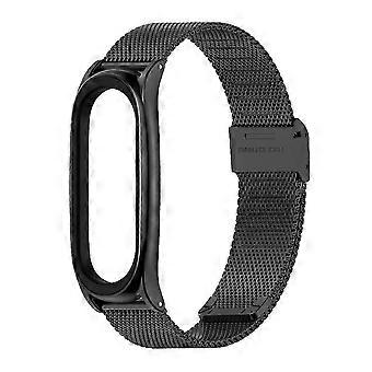 Stainless Steel Watch Band for Xiaomi Mi Band 3 4 5 6 Mijobs Milan Buckle Compatible Comfort Fit Unisex