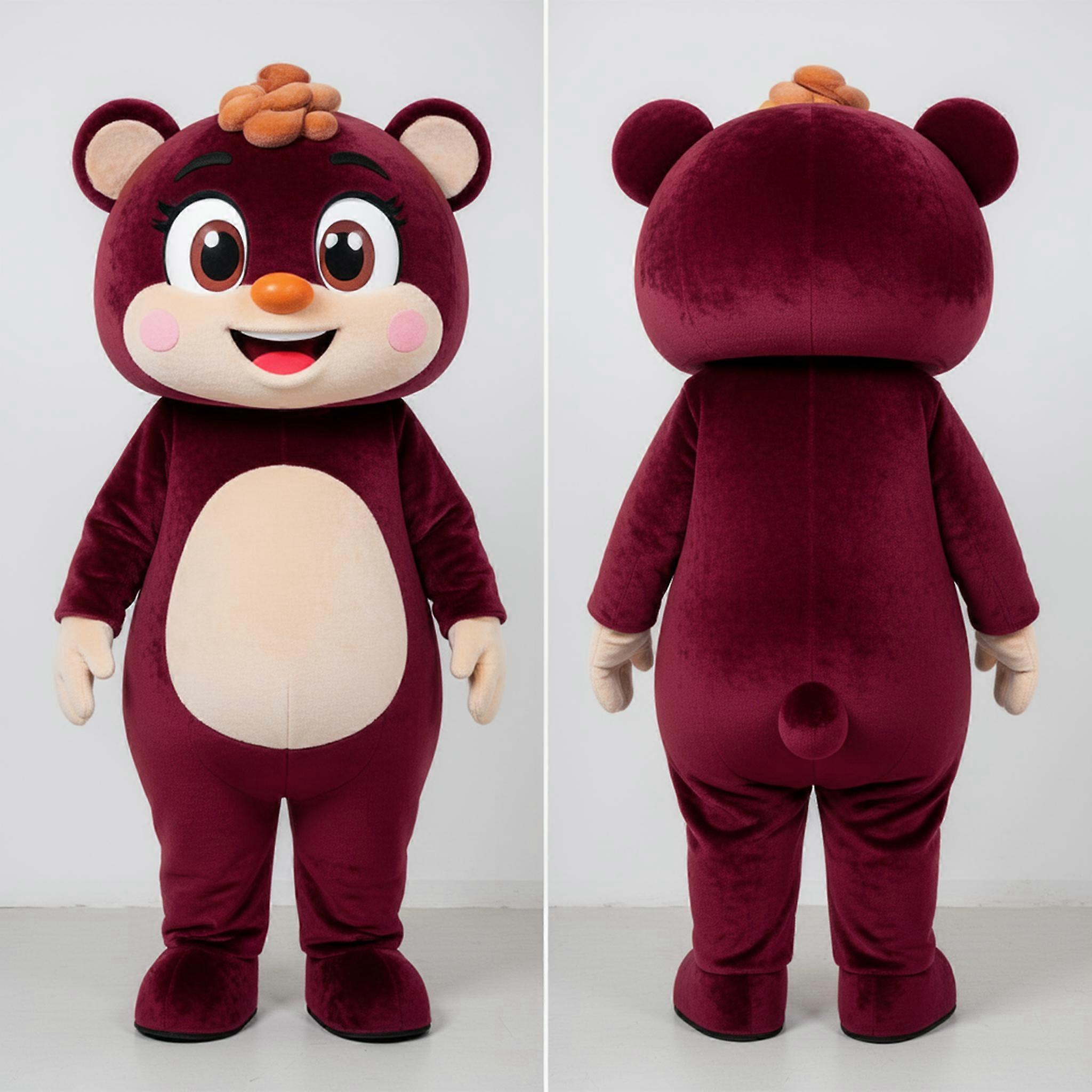 MASTICOT Maroon Plush Marshmallow Miso Soup Mascot
