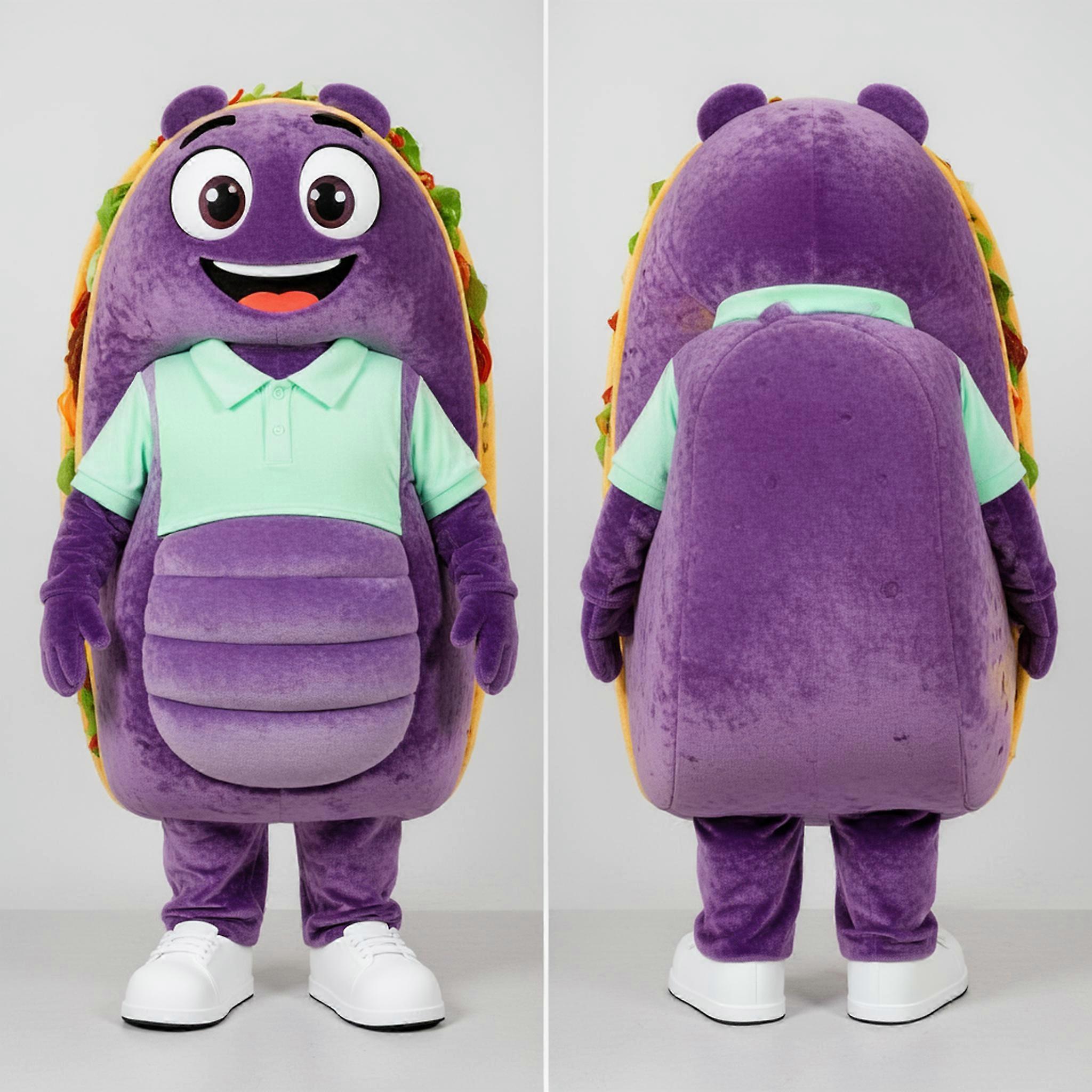 MASTICOT Purple Velvety Tacos Mascot