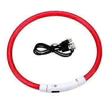 50CM Light Up LED Dog Collars Reusable Safety Necklace Dog Collars for Night Walking and Night Running 26-27