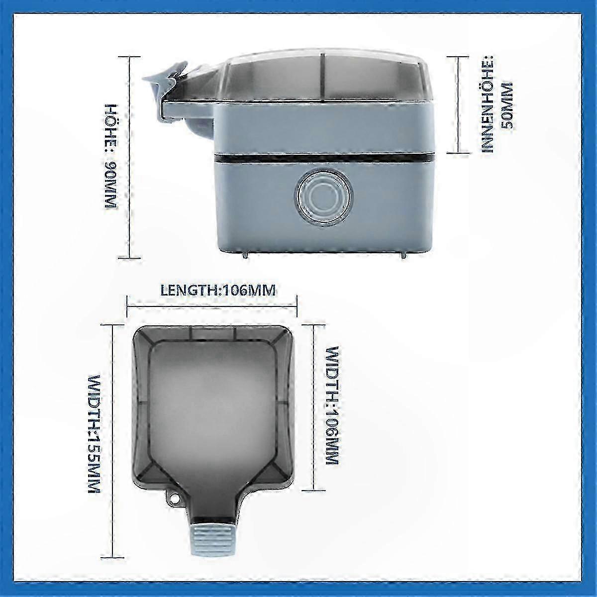 Waterproof Outdoor Socket with Switch, IP66 Rating, Hinged Lid, Lockable Design, EU Plug Compatibility