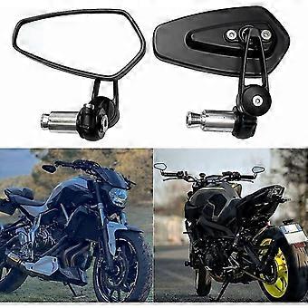 Motorsykkel styret speil motorsykkel speil kompatibel XJ6 MT01 MT03 MT07 MT09 (svart)