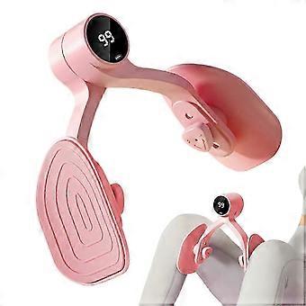 Pelvic Floor Muscle Trainer with Digital Display, Ergonomic Pink Thigh Master for Lower Body Strength Training