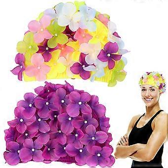 Swim Caps for Women Swimming Cap Floral Swim Caps for Swimming 6Pcs