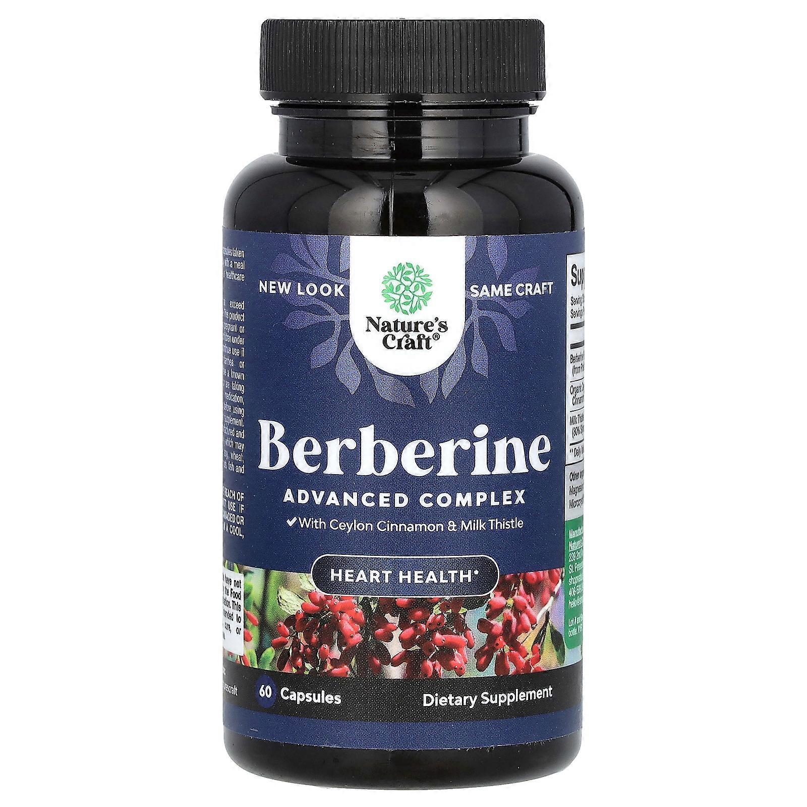 2 x Nature's Craft, Berberine, 60 Capsules