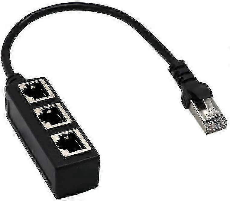 Network cable adapter with 1 input and 3 output connections