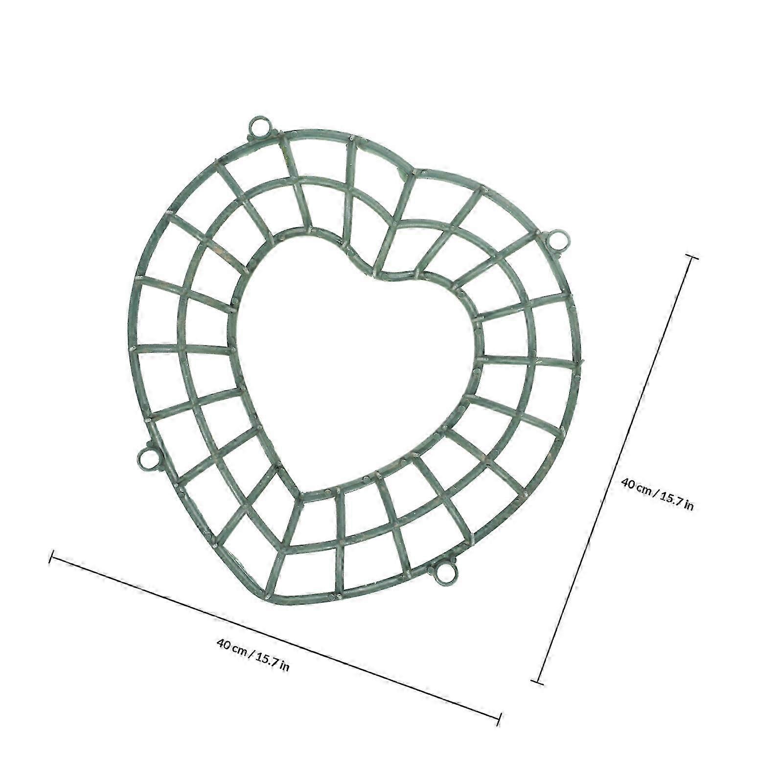 DIY Heart Shaped Wreath Frame compatible with Flower Making 1Set Plastic Loop