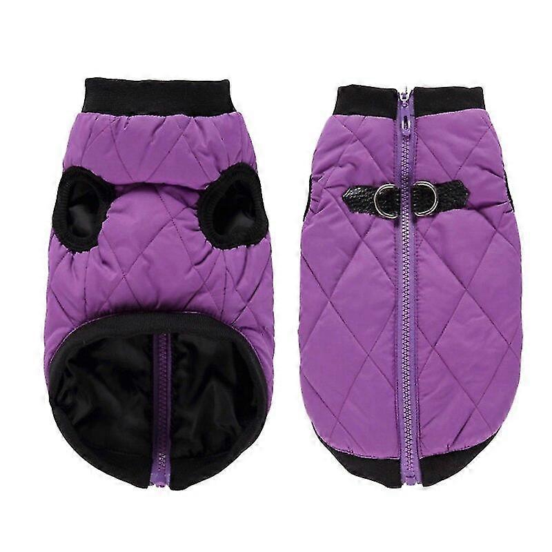 Warm Polyester Dog Jacket With Zipper