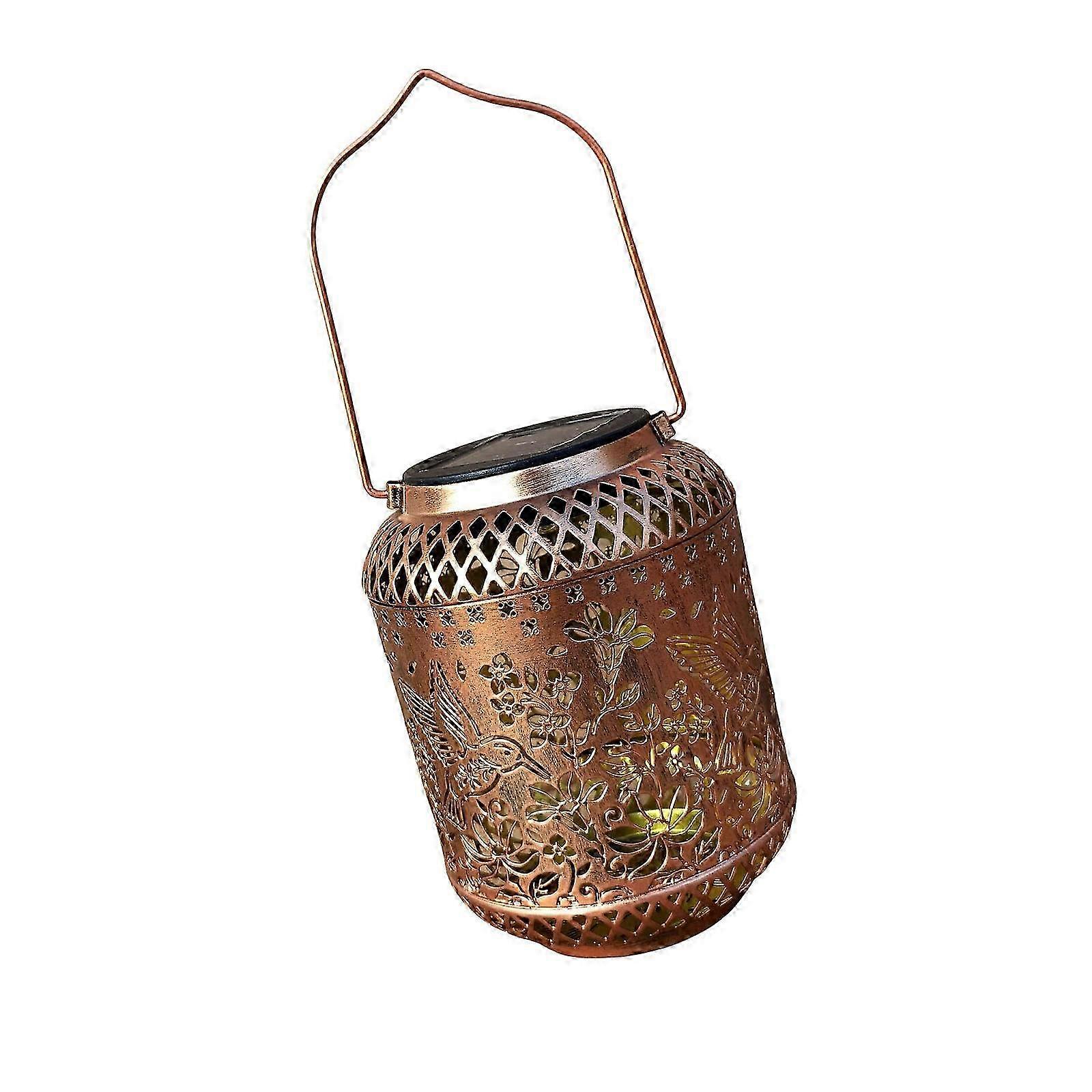 Auto-On Solar Hummingbird Lantern