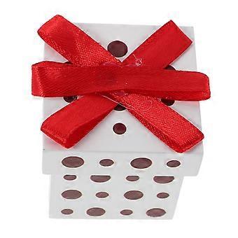 White Wooden Miniature Boxes for DIY Dollhouse Christmas Decor
