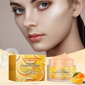 Orange Lip Moisturizing Scrub Contains Sucrose And Collagen