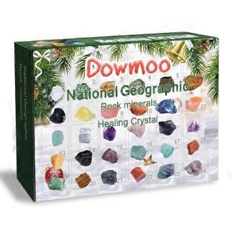1-5 Set DOWMOO 24PCS Christmas Advent Calendar Mineral Collection Set Educational Geology Gift Box D