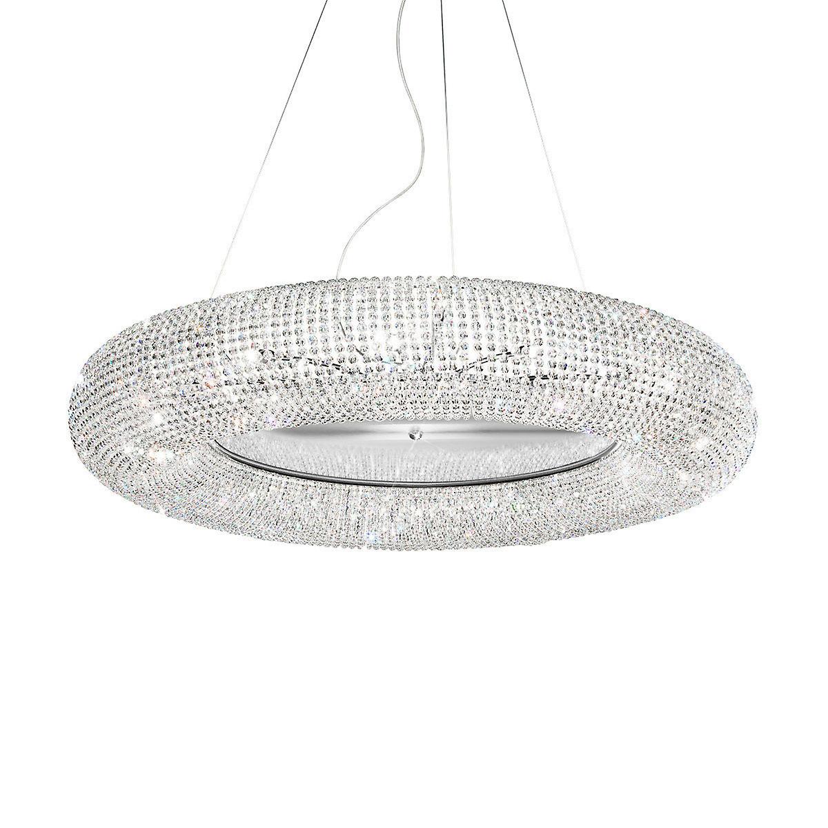 Kolarz Carla Crystal Pendant Ceiling Light 15 Light Chrome