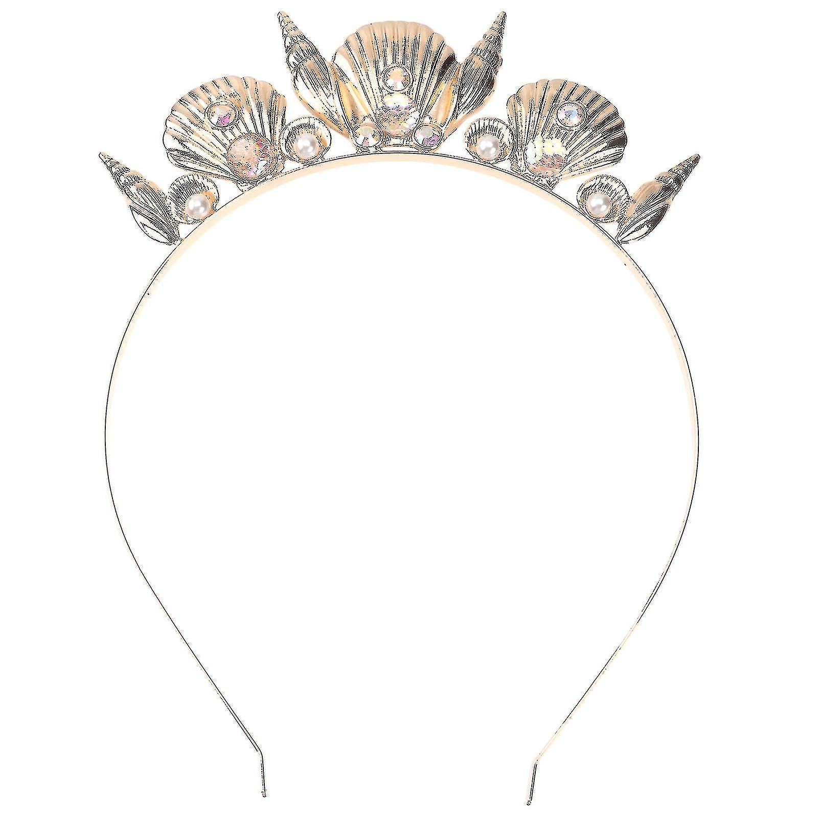 shell conch form hår hoops legering krone hodebånd dekorative hodeplagg kreativ hodeplagg for kvinner jenter gylden