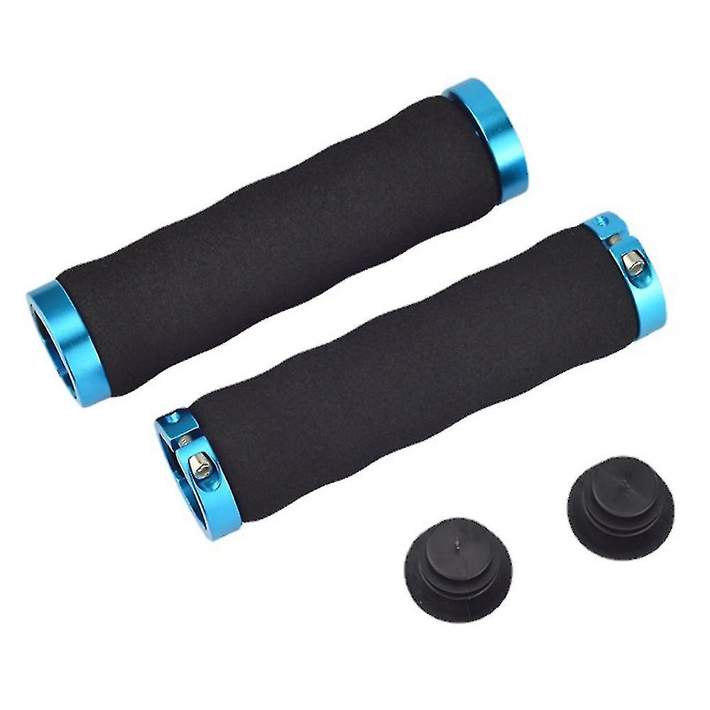Bicycle Handlebar Aluminum Alloy Ring Shock Absorption Sweat Blue