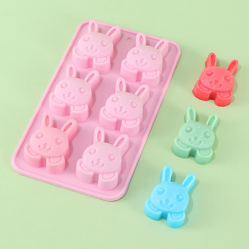 1pc Silicone Cake Chocolate Mold with Rabbits Shapes